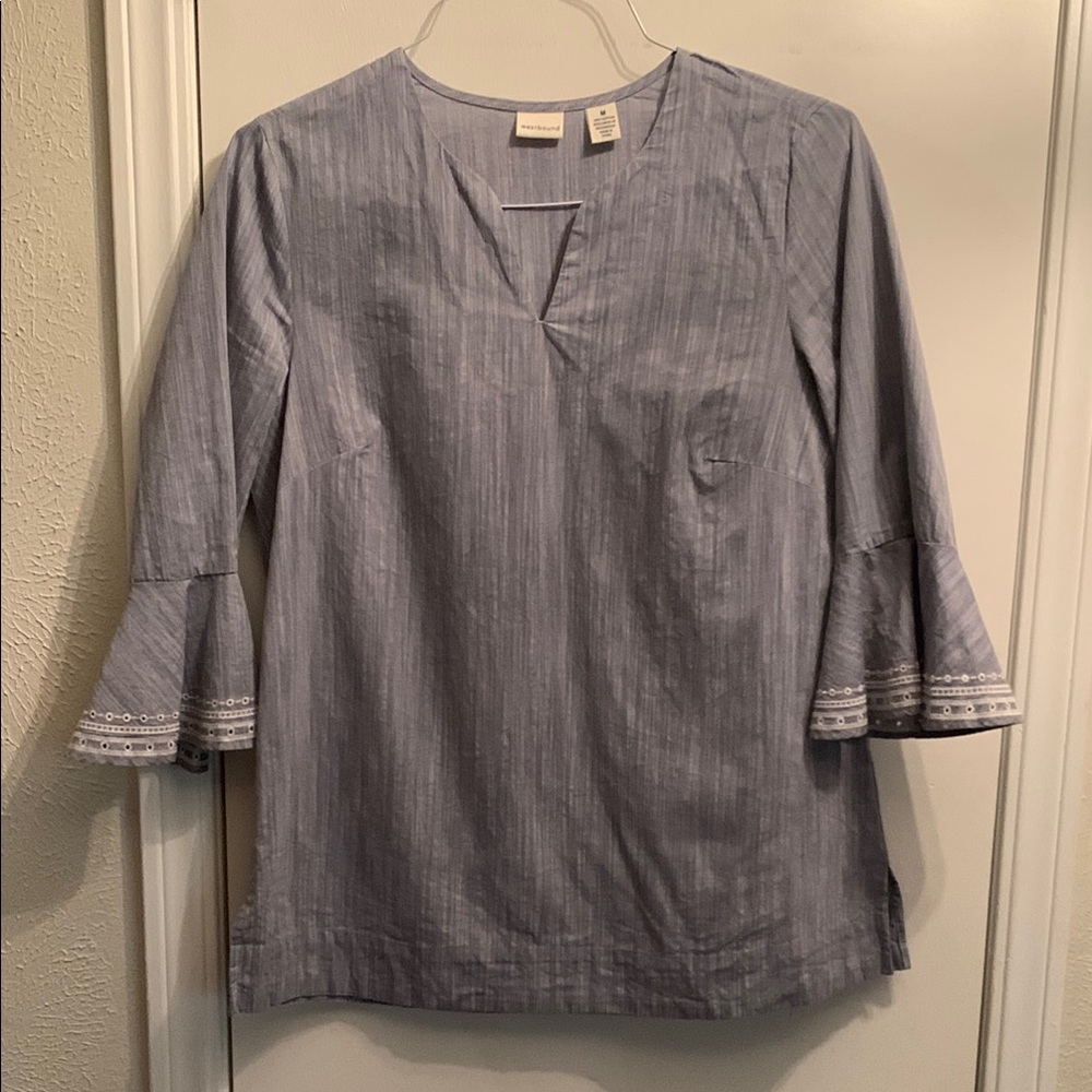 Women's Blue Striped Top